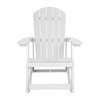 Flash Furniture White Poly Resin Adirondack Style Rocking Chair JJ-C14705-WH-GG